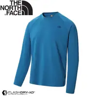 在飛比找松果購物優惠-The North Face 男 圓領排汗長袖上衣《湖藍》7