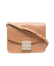 Metropolis leather crossbody bag One size Nude