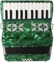 Professional 22 Keys 8 Bass Piano Accordion, Music Accordion Instrument, Solo And Ensemble, Musical Instrument For Kids, Home And Classroom (Color : Green)