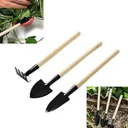 Home Gardening Tool Kit for Indoor Plants, Includes Mini Shovel, Rake and Trowel, Lightweight and Compact Design, Durable Steel Construction