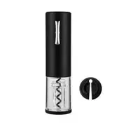 Black Rechargeable Electric Wine Bottle Opener Automatic with Paper Cutter Ideal for Home & Parties