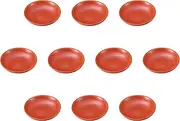 Set of 10, Red Roll 2.8 Plates, 3.3 x 0.8 inches (8.5 x 2 cm), Small Plates, Setomonohonpo