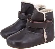 [SKEANIE] UGG Baby & Toddler First/Pre Walker Boots Chocolate | Gorgeous Soft Genuine Leather Fluffy Lined Boots - Perfect to Keep Little Feet Warm