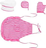 SUPVOX 1Set Chef Apron Set Cooking Tools with Chef Hat and Gloves for Family Fun Baking Parties and Kitchen Activities for Boys