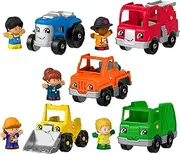 Fisher-Price Little People Toddler Playset Activity Vehicles Gift Set with 10 Toys for Preschool Pretend Play Ages 1+ Years
