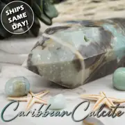 Large Caribbean Calcite Crystal Obelisk Tower Spiritual Healing Meditation Stone