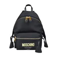 在飛比找蝦皮商城優惠-MOSCHINO金字LOGO尼龍拉鍊後背包(黑)