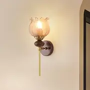 Wall Sconce Glass, Modern Wall Light Fixtures, Farmhouse Wall Sconces with Clear Glass Shade, Wall Lights for Living Room, Bedroom, Stair, Bathroom, Hallway 11