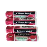 Chapstick Raspberry Sorbet Lip Balm 0.15 Oz, Lot Of 4 Tubes NEW Sealed