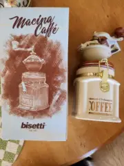 BISETTI COFFEE BEAN MILL GRINDER CERAMIC MANUAL MACINA CAFFEMADE IN ITALY