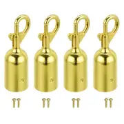 1.3"x3.7" Stanchion Rope End Stopper, 4 Pack Cord End Caps End Cap, Golden