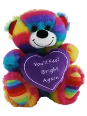 Plush Bear Jelly Rainbow Feel Bright Heart 18cm