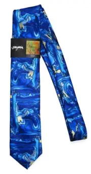 New Men's Jerry Garcia Designer Abstract Necktie - Navy Blue