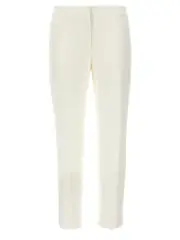 [Mcqueen] Mcqueen-Crepe Pantaloni Bianco-Donna 40IT