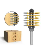 LAVIE Carbide Finger Joint Router Bit 1/2 Inch / 8MM / 12MM Shank Durable Rust Resistant Woodworking Tool for Precise Mi