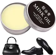[Generic] Leather Care Balm - Natural Leather Recoloring Balm with Mink Oil |, Restoring, Refurbishing Balm for Boots, Bags, Leather Furniture, Shoes
