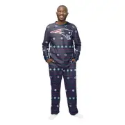 FOCO Men's NFL New England Patriots Primary Team Logo Ugly Pajama Set