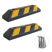 Rubber Wheel Stops Parking Guide Wheel Driveway Stopper 550mm Parking Blocks