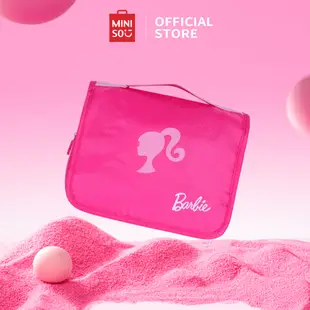 Miniso X Barbie 化妝包洗漱包旅行包化妝包化妝包掛鉤安裝