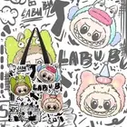 NEW MART The Monsters Labubu Bag Student Canvas Bag Fashion Single Shoulder Bags