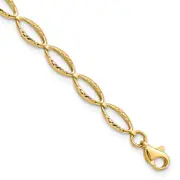 7 Inch 14K Polished And D/C Bracelet
