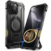 For Iphone 16 Pro Max 6.9" Ub Grip Heavy Duty Rugged Magnetic Phone Case with Stand & Compatible with Magsafe