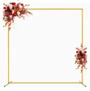 NEW Asee'm Golden Square Wedding Arch/Backdrop Stand 6.6 ft. x 6.6 ft. Square