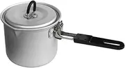 Amagogo Camping Pot Cooking Pot Equipment Lightweight Cookware with Folding Handle and Lid for Indoor Traveling Backpacking Camping