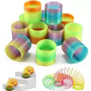 12 Pack Magic Rainbow Springs | Classic Novelty Colorful Rainbow Toy Assorted Bu