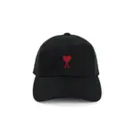 [Ami] Ami-Black Red Adc Embroidery Cotton Hat-Uomo OS OS
