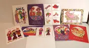 Red Hat Society Note Cards Set of 9 Stationery Card Set with Envelopes
