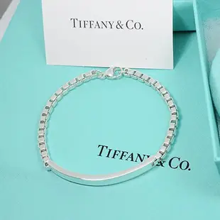 Tiffany&Co. 威尼斯ID鍊條造型 男士純銀手鐲手鍊/ 平行輸入