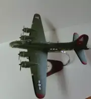 Handmade B-17G Flying Fortress Olive Drab Mahogany Desktop display model