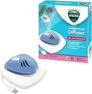 Vicks Portable Waterless Diffuser - USB Plug-in - Easy Breathing - Nightlight Feature - Essential Oil Pads Included - for Children's Bedrooms and Babies Nurseries - VH1800JUVEU