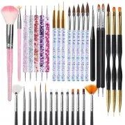Artdone 35Pcs Nail Art Pens Brushes,Nail Art Tool Set,Nail Dotting Tools,Nail