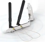 Dual Band WiFi 2.4GHz 5.8GHz 8dBi RP-SMA Male Antenna + RG178 U.FL IPX IPEX to RP-SMA Female Cable 2-Pack + PCI Slot Cover for WiFi Router Wireless Mini PCI Express PCIE Network Card Adapter