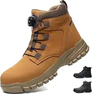 [COOU] Safety Boots Men Women Lightweight Waterproof Work Shoes with Steel Toe Cap Safety Shoes Non-Slip Work Boots