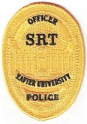 Xavier University Police SRT Louisiana breast patch (approx. 2.5x1.8 inches)