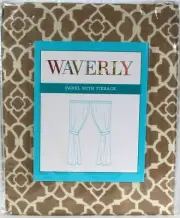 1 Count Waverly Lovely Lattice Natural Panel Tieback Fits Up To 2 1/2" Rod 52x84