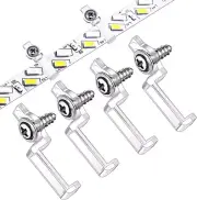 Mudder 200 Pieces LED Strip Light Clips Mounting Bracket Fixing Clip, One Side F