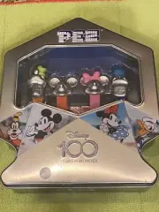 Disney 100 Anniversary Pez Dispensers Mickey, Minnie, Donald Duck, Goofy -Metal