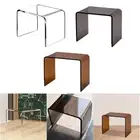 Acrylic Side Table Decorative Acrylic Stool Clear Waterfall Table U Shape Home