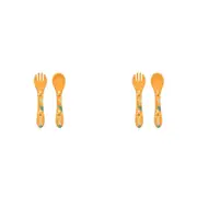 2x Sassi Silicone Cutlery Set Chompy The Lion Baby/Childrens Tableware 6m+