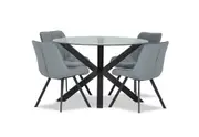 PROMENADE 5 Piece Dining Suite with Blaze Dining Chairs
