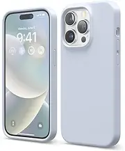 elago Liquid Silicone Case Compatible with iPhone 14 Pro Case (6.1"), Premium Silicone, Full Body Protection - 4 Layer Shockproof Phone Cover, Anti-Scratch Soft Microfiber Lining (Light Blue)