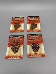 DART WORLD Harrows NOS Reflective Red & Silver Flights -4 Sets Of 3-