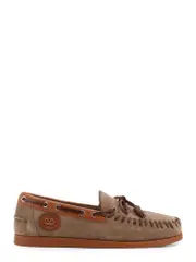 [Valentino Garavani] Valentino Garavani-Palm Avenue Suede And Leather Loafers-Uomo 39