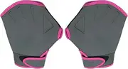 uxcell Webbed Swim Gloves, Unisex Swimming Resistance Training Gloves Webbed Paddle Aquatic Gloves for Swimming and Diving, M, Grey Rose Red