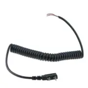 DIY K 2 pin 4 Wire PTT Mic Speaker Replacement Cable Spring Line for Baofeng 5R