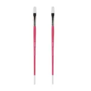 Creative Mark Pro White Soft Filament Hair Acrylic Brush Filbert #8 2 Pack
